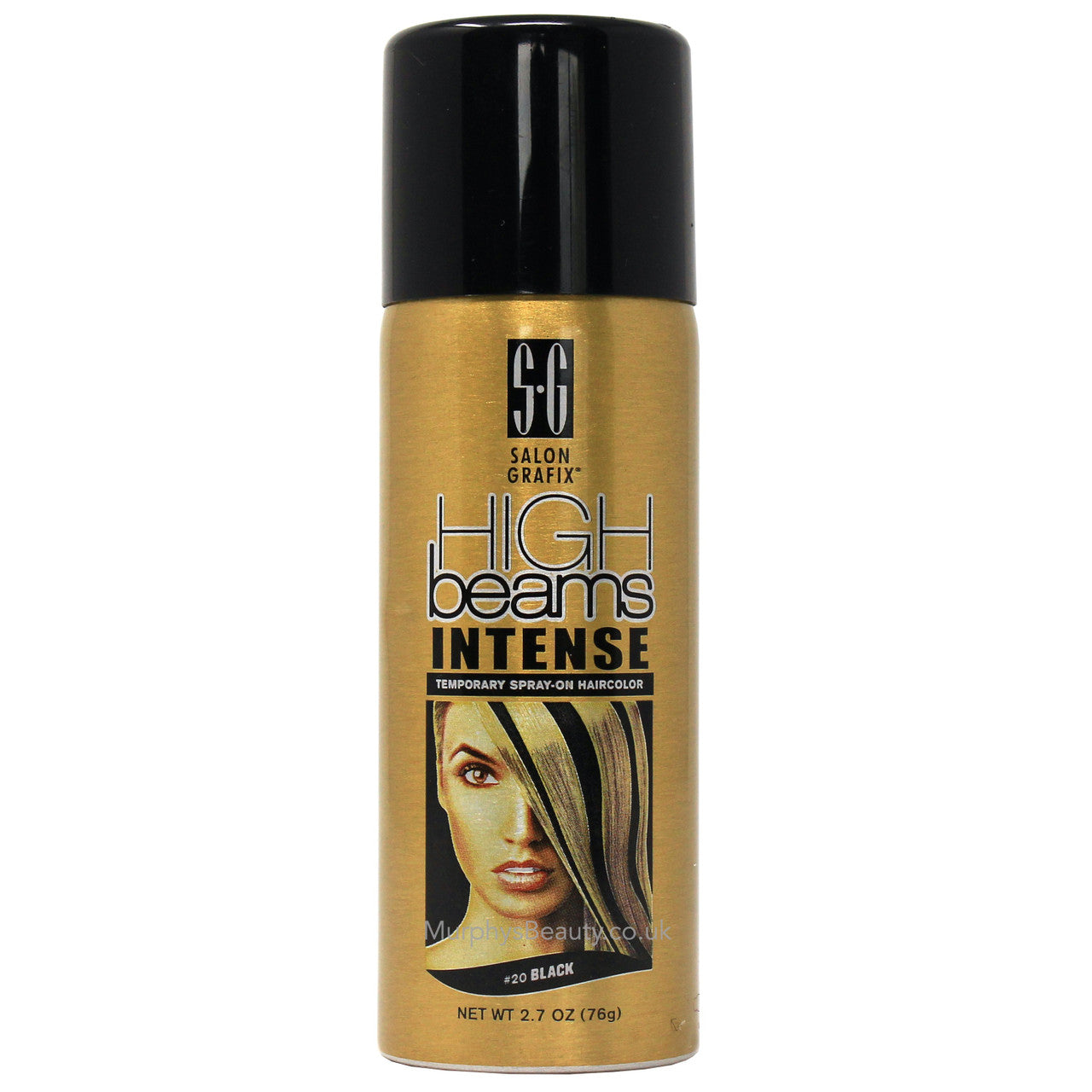 igh beams intense temporary spray-on haircolour Black