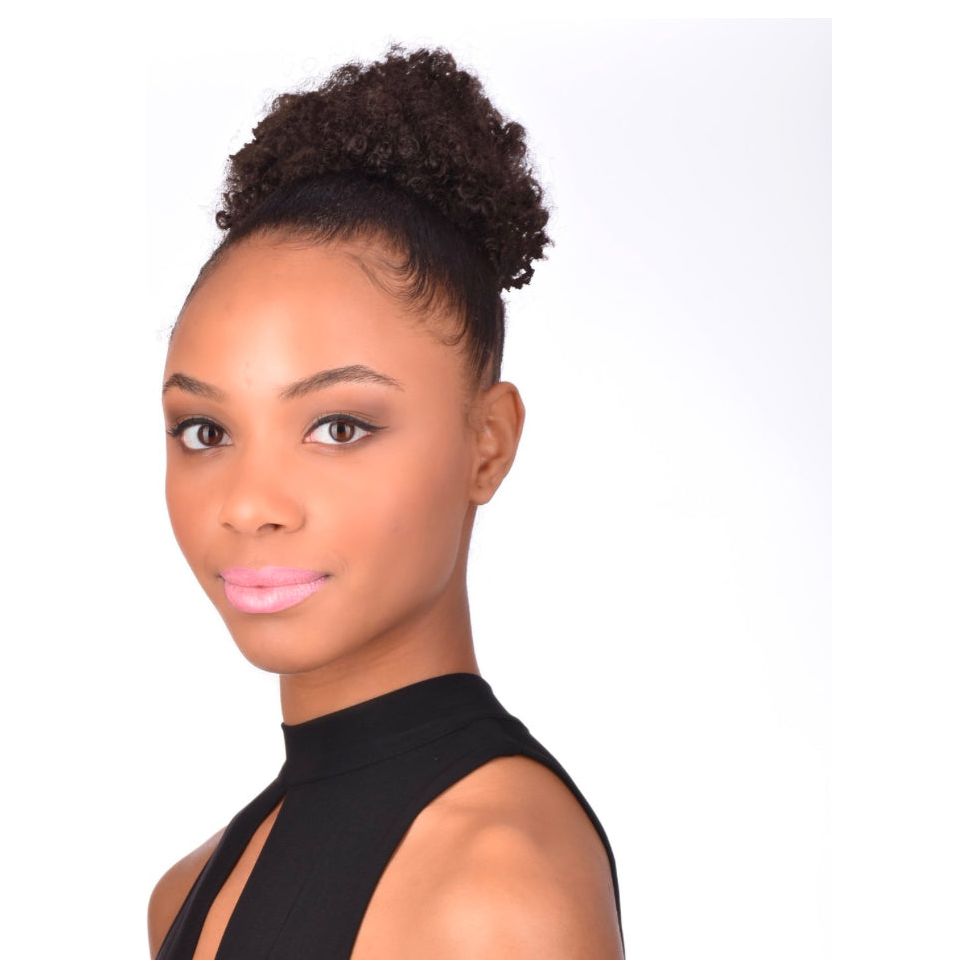 sleek ez synthetic fibre big afro ponytail colour:jet black/1