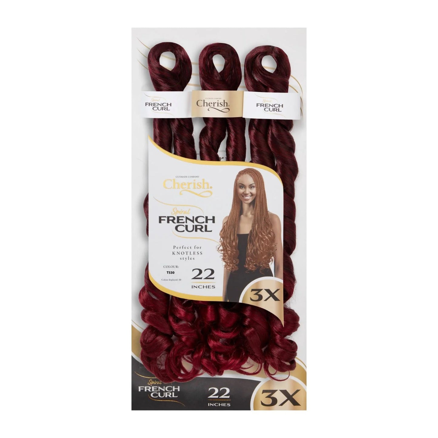 Cherish bulk 3X PS spiral french curl 22”