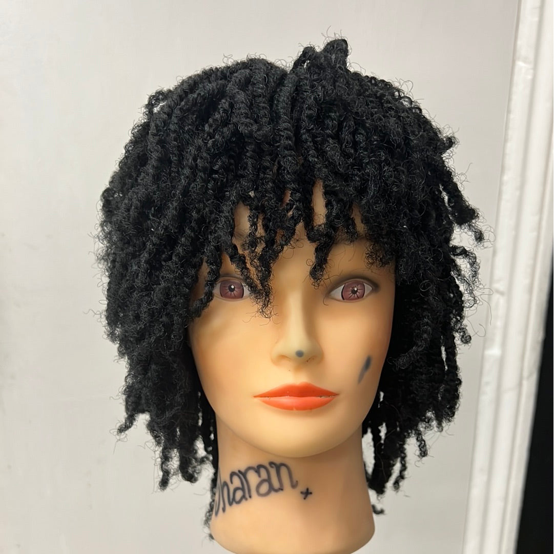Soft Afro double twist handmade wig