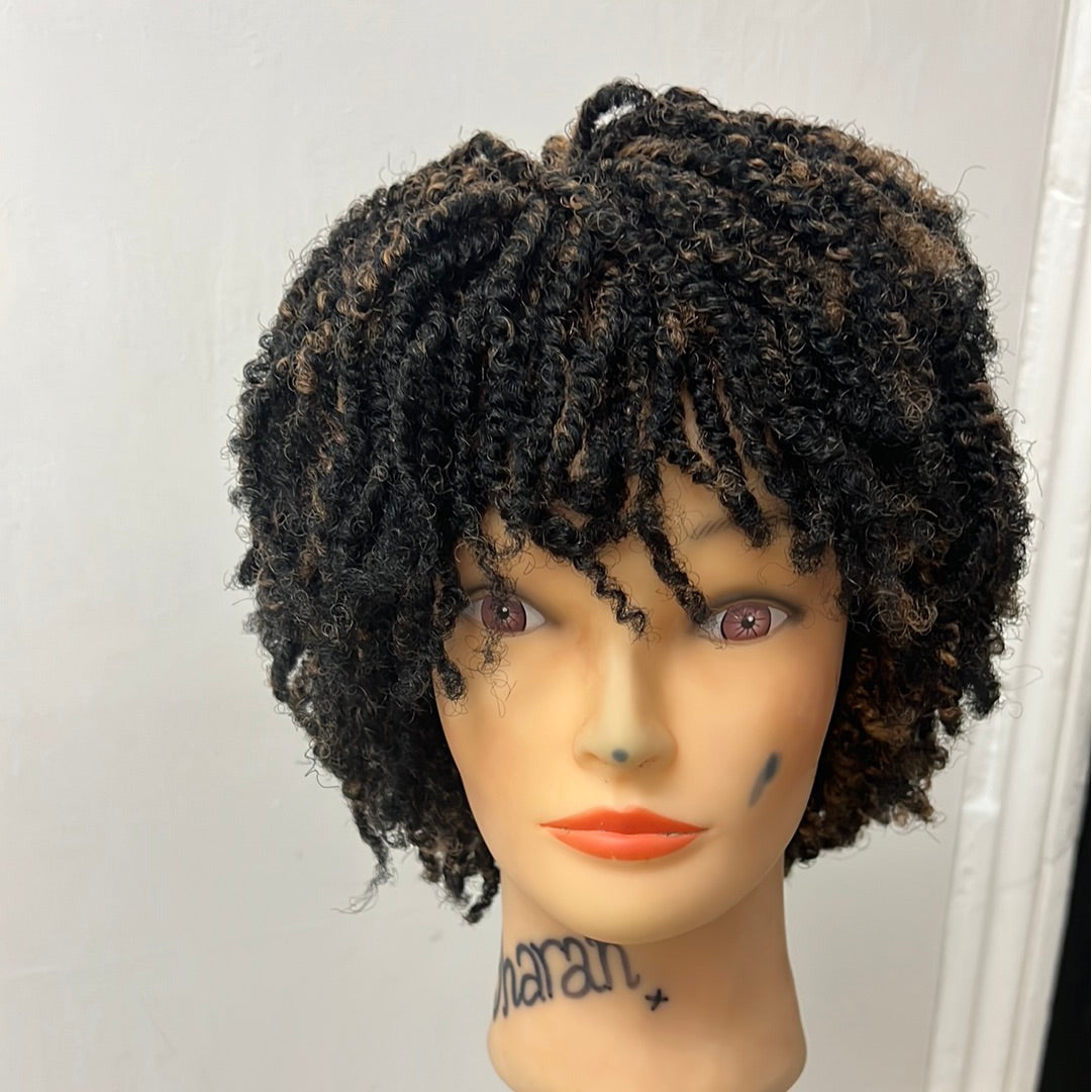 Soft Afro double twist handmade wig