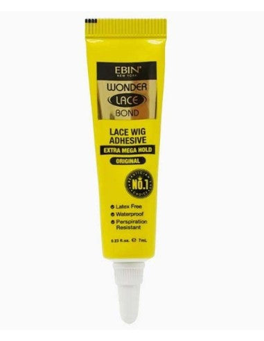 Ebin new york wonder lace bond lace wig adhesive exta mega hold orignal tube 7ml