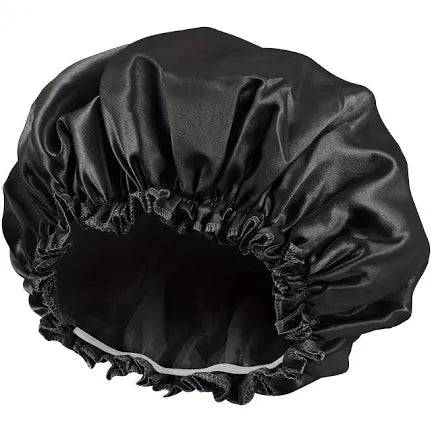 satin lined shower cap 2 in 1